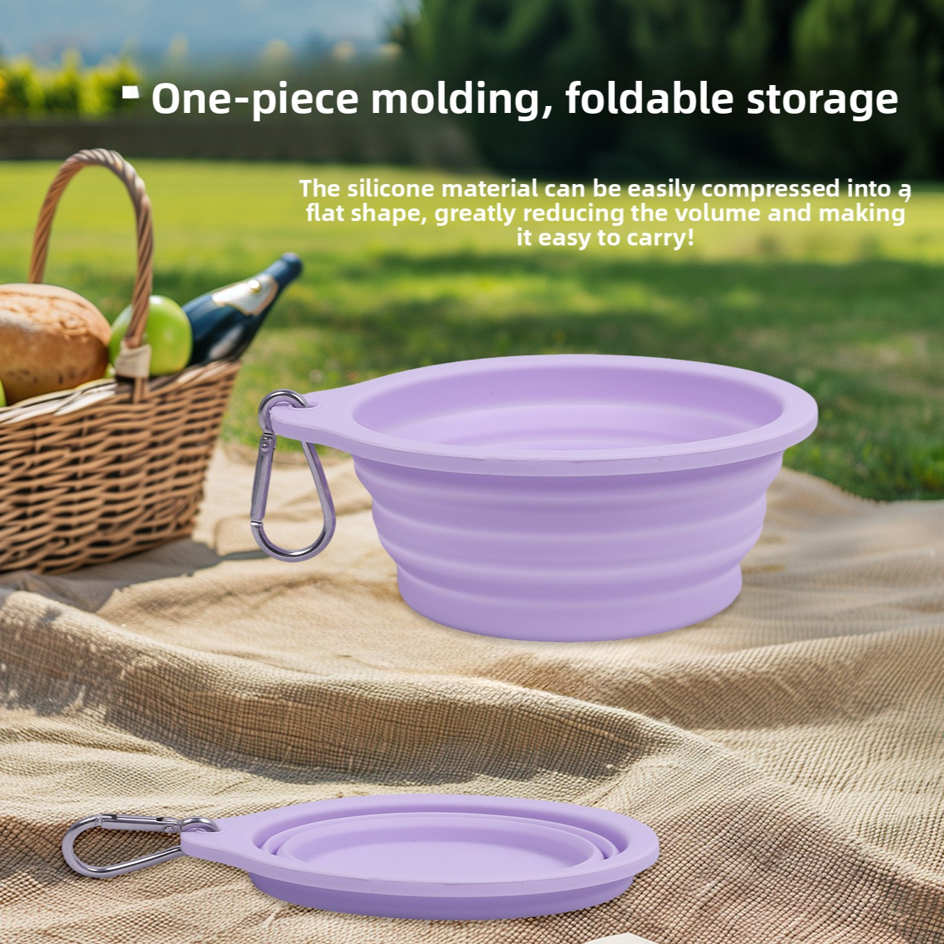 Portable Folding Silicone Pet Bowl